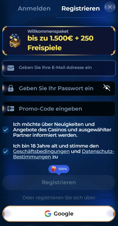Piperspin Casino Registrierung